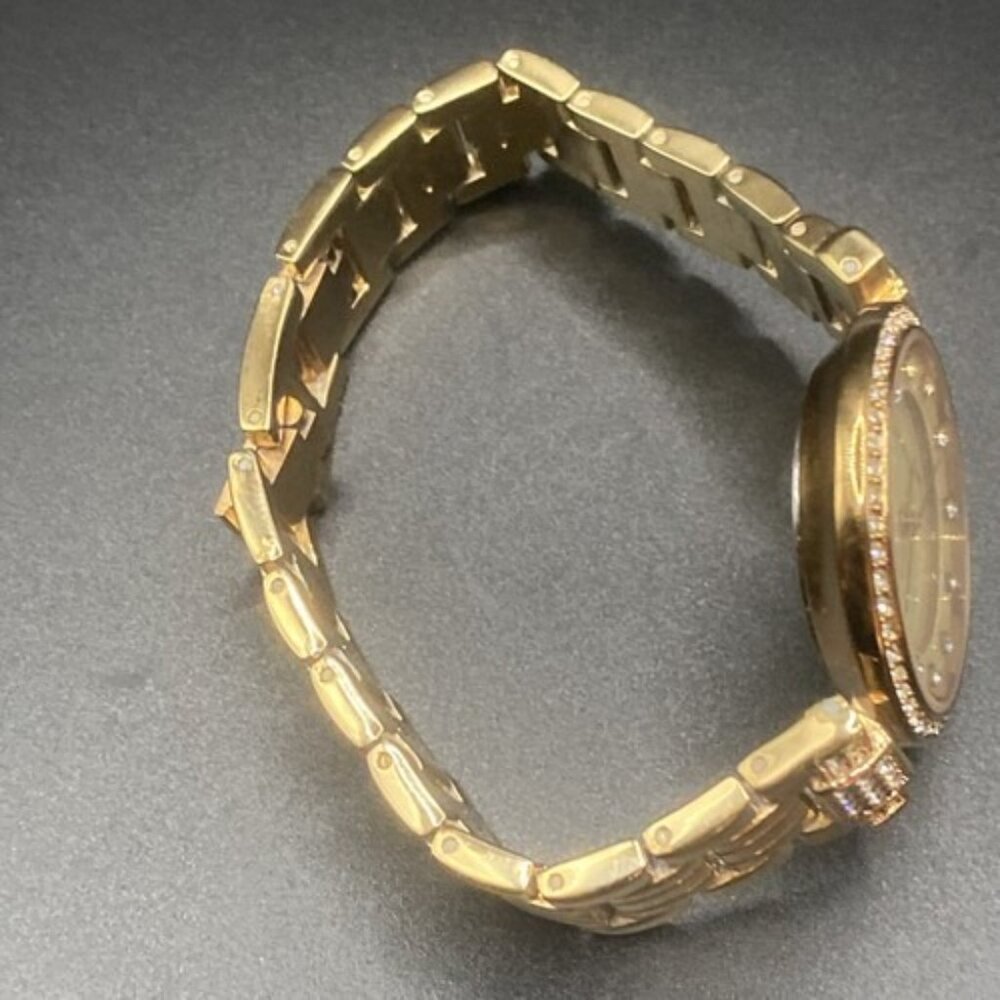 Anne Klein Women Watch Round Dial 26mm Crystals Gold Tone New Battery Runs LOOK - Picture 6 of 14